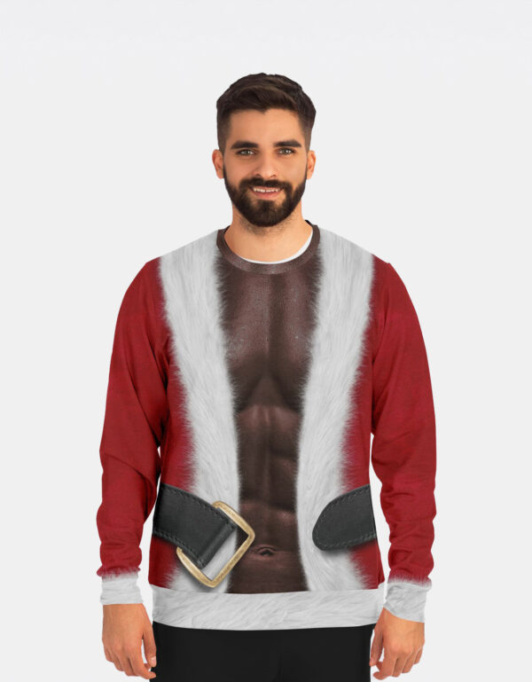 Fit Santa African American Ugly Christmas Sweatshirt