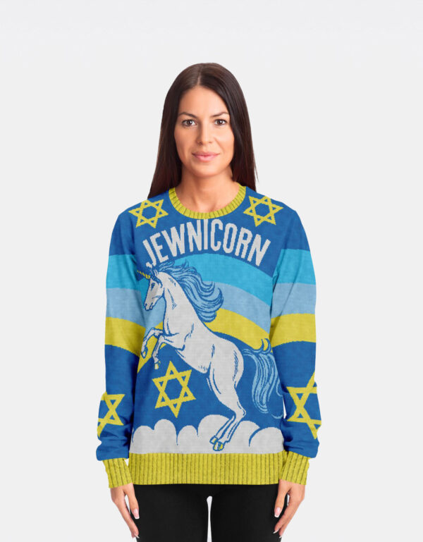 Jewnicorn Ugly Christmas Sweatshirt