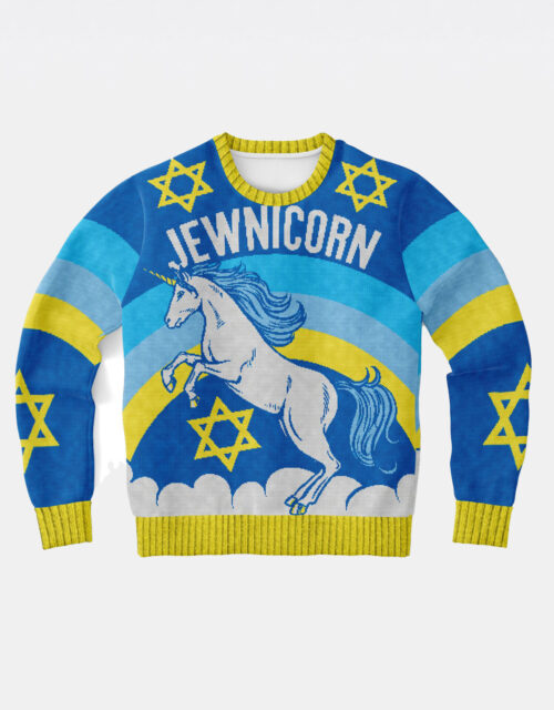 Jewnicorn Ugly Christmas Sweatshirt