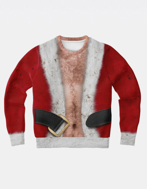 Bad Santa Caucasian Ugly Christmas Sweatshirt