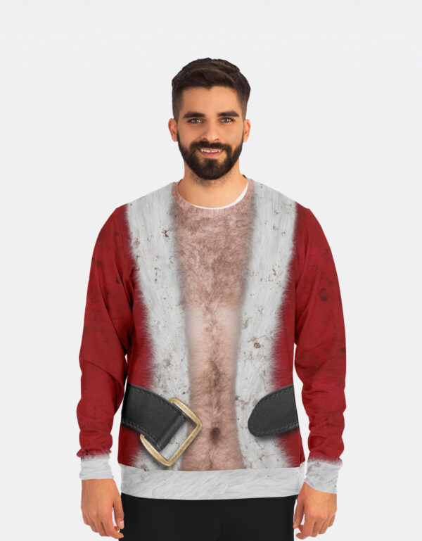 Bad Santa Caucasian Ugly Christmas Sweatshirt