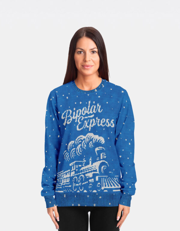 Bipolar Express Ugly Christmas Sweatshirt