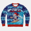 Surfing Swells Ugly Christmas Sweatshirt